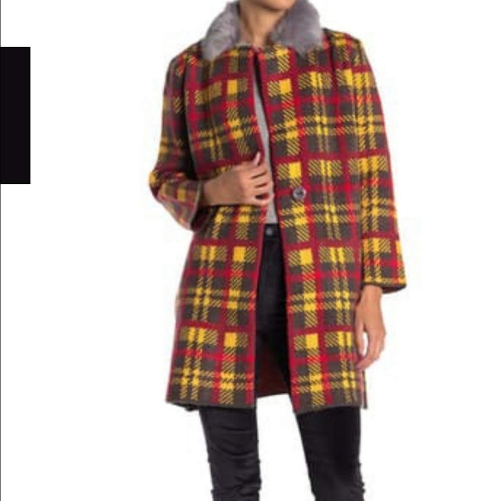 Michelle Nicole stylish plaid cardigan- size M